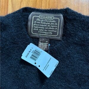 Coach Women's Mohair Black Crewneck Made in Italy